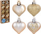 Миниатюра изображения товара Набор елочных игрушек Волшебная страна Сердечки золотые / 110444 (10шт)