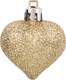 Миниатюра изображения товара Набор елочных игрушек Волшебная страна Сердечки золотые / 110444 (10шт)