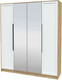 Миниатюра изображения товара Шкаф Интерлиния Концепт Тренд КТ-Ш4(з) (дуб золотой/белый)