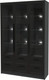 Миниатюра изображения товара Шкаф с витриной Интерлиния Концепт Тренд КТ-ШВ3 с подсветкой (антрацит/черный)