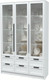 Миниатюра изображения товара Шкаф с витриной Интерлиния Концепт Тренд КТ-ШВ3 с подсветкой (белый платинум/белый)