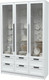 Миниатюра изображения товара Шкаф с витриной Интерлиния Концепт Тренд КТ-ШВ3 (белый платинум/белый)