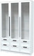 Миниатюра изображения товара Шкаф с витриной Интерлиния Концепт Тренд КТ-ШВ3 (белый платинум/белый)