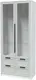 Миниатюра изображения товара Шкаф с витриной Интерлиния Концепт Тренд КТ-ШВ2 (белый платинум/грей)