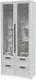 Миниатюра изображения товара Шкаф с витриной Интерлиния Концепт Тренд КТ-ШВ2 (белый платинум/грей)