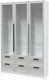 Миниатюра изображения товара Шкаф с витриной Интерлиния Концепт Тренд КТ-ШВ3 (белый платинум/грей)