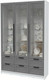 Миниатюра изображения товара Шкаф с витриной Интерлиния Концепт Тренд КТ-ШВ3 (белый платинум/дуб серый)