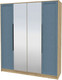 Миниатюра изображения товара Шкаф Интерлиния Концепт Тренд КТ-Ш4(з) (дуб золотой/дуб лазурный)
