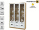 Миниатюра изображения товара Шкаф с витриной Интерлиния Концепт Тренд КТ-ШВ3 с подсветкой (дуб золотой/белый)
