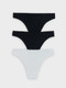 Миниатюра изображения товара Комплект женских трусов Mark Formelle 412541-3 (р.90, черно-белый)