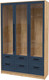 Миниатюра изображения товара Шкаф с витриной Интерлиния Концепт Тренд КТ-ШВ3 (дуб золотой/дуб королевский)