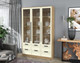 Миниатюра изображения товара Шкаф с витриной Интерлиния Концепт Тренд КТ-ШВ3 с подсветкой (дуб золотой/дуб снежный)