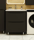Миниатюра изображения товара Тумба с умывальником Symbolite Бергамо мини 70 Люкс Plus 2 ящика + Каре Люкс Мини 70х35 (черный)