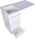Миниатюра изображения товара Тумба с умывальником Symbolite Даллас 100 Люкс Plus 3 ящика + Estetus Даллас 100x48 (левый, белый)