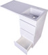 Миниатюра изображения товара Тумба с умывальником Symbolite Даллас 100 Люкс Plus 3 ящика + Даллас 100x48 (правый, белый)