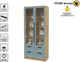 Миниатюра изображения товара Шкаф с витриной Интерлиния Концепт Тренд КТ-ШВ2 с подсветкой (дуб золотой/океан)