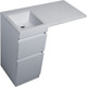 Миниатюра изображения товара Тумба с умывальником Symbolite Даллас 100 Люкс Plus + Estetus Даллас 100x48 (левый, эмаль белый)