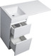 Миниатюра изображения товара Тумба с умывальником Symbolite Даллас 100 Люкс Plus + Estetus Даллас 100x48 (левый, эмаль белый)