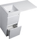 Миниатюра изображения товара Тумба с умывальником Symbolite Даллас 100 Люкс Plus + Estetus Даллас 100x48 (левый, эмаль белый)