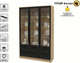 Миниатюра изображения товара Шкаф с витриной Интерлиния Концепт Тренд КТ-ШВ3 с подсветкой (дуб золотой/черный)