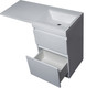 Миниатюра изображения товара Тумба с умывальником Symbolite Даллас 110 Люкс Plus + Estetus Даллас 110x48 (правый, белый)