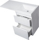 Миниатюра изображения товара Тумба с умывальником Symbolite Даллас 110 Люкс Plus + Estetus Даллас 110x48 (правый, белый)