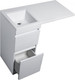 Миниатюра изображения товара Тумба с умывальником Symbolite Даллас 110 Люкс Plus + Даллас 110x48 (левый, эмаль белый)