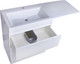 Миниатюра изображения товара Тумба с умывальником Symbolite Даллас 140 Люкс Plus 2 ящика + Даллас 140x48.2 (левый, белый)