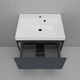 Миниатюра изображения товара Тумба с умывальником Symbolite Манхэттен 60 Plus 2 ящика + Asti 60x45 (графит)