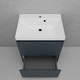 Миниатюра изображения товара Тумба с умывальником Symbolite Манхэттен 60 Plus 2 ящика + Asti 60x45 (графит/антрацит)