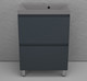 Миниатюра изображения товара Тумба с умывальником Symbolite Манхэттен 60 Plus 2 ящика + Asti 60x45 (графит/серый шелк)