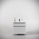Миниатюра изображения товара Тумба с умывальником Symbolite Марелла 80 Люкс Plus 2 ящика + Марелла Люкс 80х40 (белый матовый)