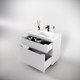 Миниатюра изображения товара Тумба с умывальником Symbolite Марелла 80 Люкс Plus 2 ящика + Марелла Люкс 80х40 (белый матовый)