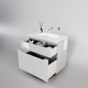 Миниатюра изображения товара Тумба с умывальником Symbolite Марелла 90 Люкс Plus 2 ящика + Марелла Люкс 90х40 (белый глянец)