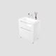 Миниатюра изображения товара Тумба с умывальником Symbolite Марелла 70 Люкс Plus 2 ящика + Марелла Люкс 70х40 (белый глянец)