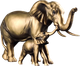 Миниатюра изображения товара Статуэтка Lenardi Слон со слоненком 404-002