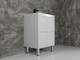 Миниатюра изображения товара Тумба с умывальником Symbolite Стокгольм 60 Classic Push 2 ящика + Andrea Classic 60x45x15.4 (белый рифленый софт)