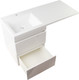 Миниатюра изображения товара Тумба с умывальником Symbolite Даллас 110 Люкс Plus + Даллас 110x48 (подвесная, левый, эмаль белый)