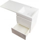 Миниатюра изображения товара Тумба с умывальником Symbolite Даллас 110 Люкс Plus + Estetus Даллас 110x48 (подвесная, правый, белый)