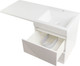 Миниатюра изображения товара Тумба с умывальником Symbolite Даллас 110 Люкс Plus + Estetus Даллас 110x48 (подвесная, правый, белый)
