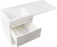 Миниатюра изображения товара Тумба с умывальником Symbolite Даллас 110 Люкс Plus + Estetus Даллас 110x48 (подвесная, левый, эмаль белый)
