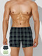 Миниатюра изображения товара Комплект мужских трусов Mark Formelle 411152-2 (р.94-104, клетка на черном/светло-зеленый)