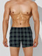Миниатюра изображения товара Комплект мужских трусов Mark Formelle 411152-2 (р.114-124, клетка на черном/светло-зеленый)