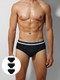 Миниатюра изображения товара Комплект мужских трусов Mark Formelle 411170-3 (р.90-100, черный/черный/черный)