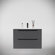 Миниатюра изображения товара Тумба с умывальником Symbolite Марелла 80 Люкс Plus 2 ящика + Марелла Люкс 80х40 (подвесная, серый)