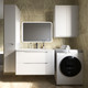 Миниатюра изображения товара Тумба с умывальником Symbolite Марелла 90 Люкс Plus 2 ящика + Марелла Люкс 90х40 (подвесная, белый матовый)