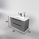 Миниатюра изображения товара Тумба с умывальником Symbolite Марелла 90 Люкс Plus 2 ящика + Марелла Люкс 90х40 (подвесная, серый)
