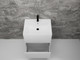 Миниатюра изображения товара Тумба с умывальником Symbolite Стокгольм 60 Classic Push 2 ящика + Andrea Classic 60x45x15.4 (подвесная, белый рифленый софт)