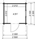 Миниатюра изображения товара Хозблок деревянный Вирабуд 2.5x2.3