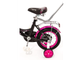 Миниатюра изображения товара Детский велосипед с ручкой ZigZag Girl 12 / ZG-1223 (черный/малиновый)